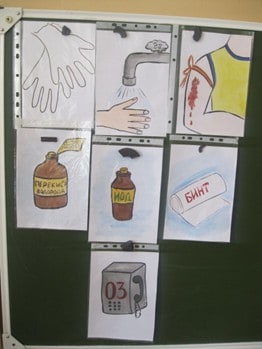 Конспект логопедического занятия с детьми старшей группы с ОНР «Оказание первой медицинской помощи»