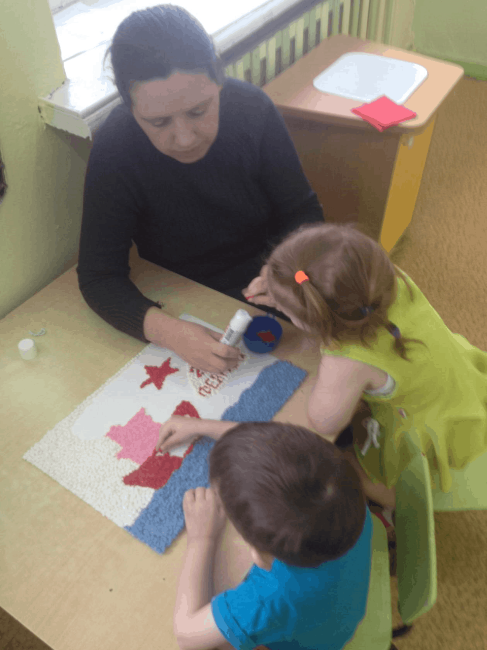 Мастер-класс коллективной работы к 23 февраля «Кораблик» | Коллективная работа к 23 февраля в детском саду.